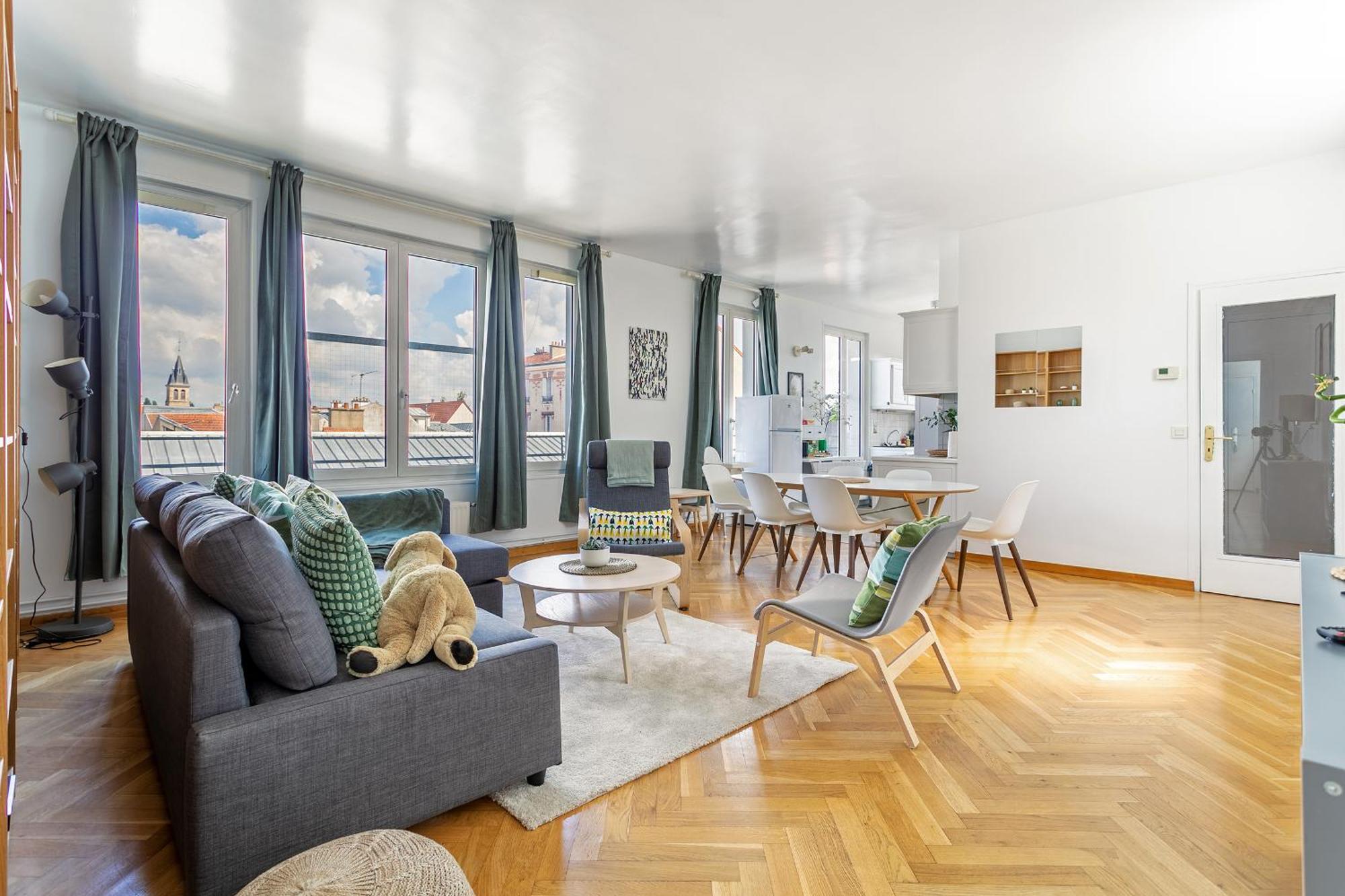 Parisian Penthouse With Large Terrasse Daire Pierrefitte-sur-Seine Dış mekan fotoğraf